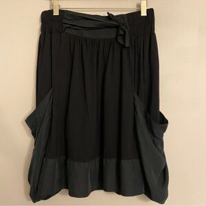 ANTHROPOLOGIE Sita Murt Black Skirt with Oversized Pockets